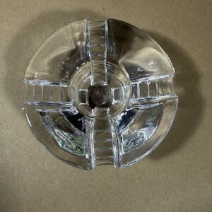 Art Deco Glass Heavy Duty Votive Candle Holder 5" W X 1 3/4" T , 1 lb 5 oz